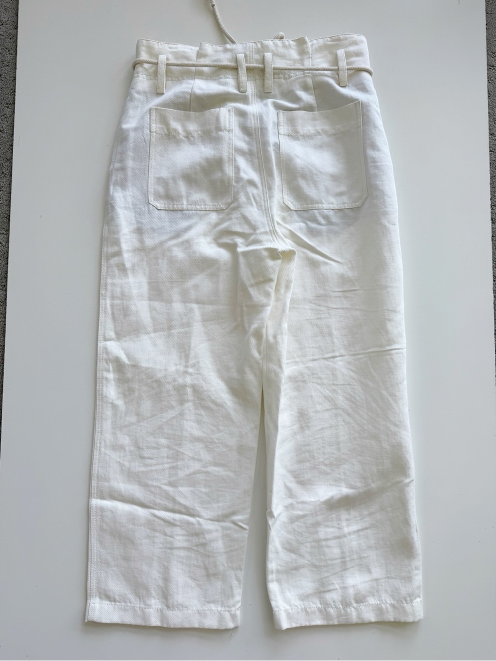 Vince Linen Blend Rope Tie Cropped Pants size 8 - Picture 6 of 6